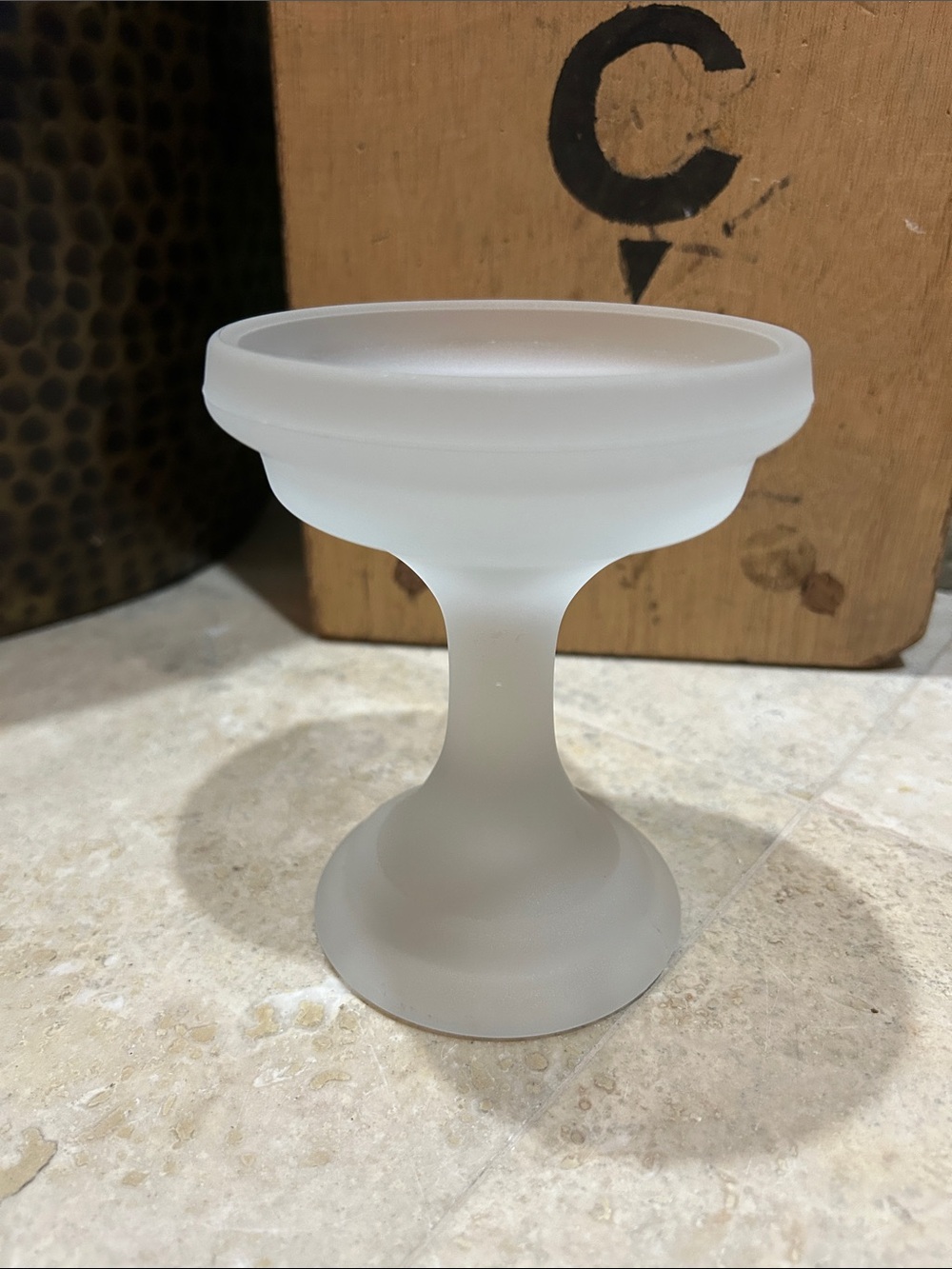 Vintage WESTMORELAND white satin glass fairy lamp base